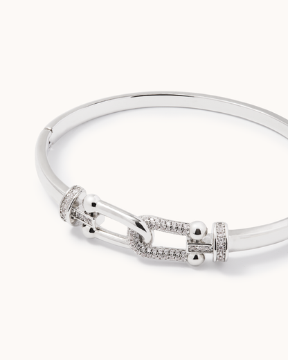 Crystal Bridle Link Bangle