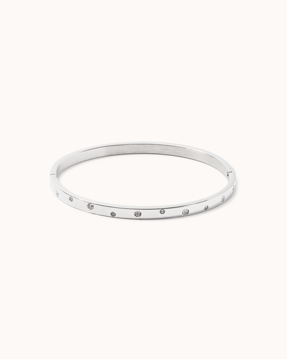 Crystal Bangle in Silver