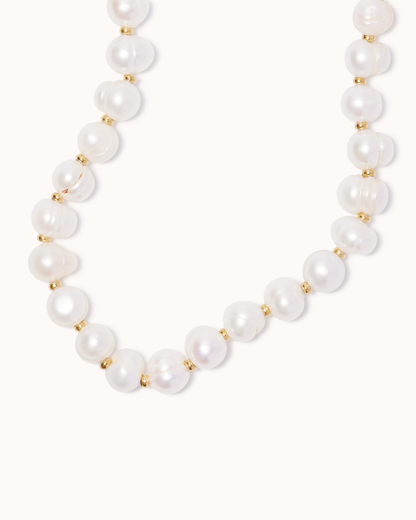 T-Bar Pearl Bracelet in Gold