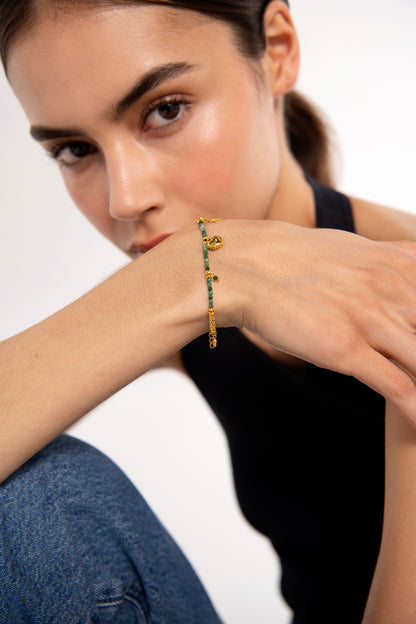 Semi-Precious Charm Bracelet