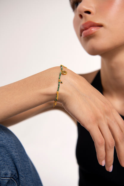 Semi-Precious Charm Bracelet