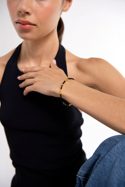 Enamel Bamboo Cuff