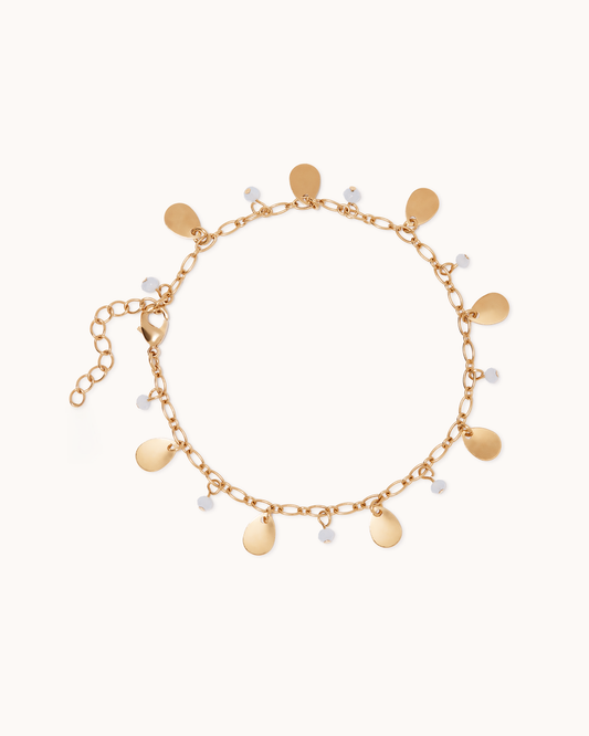 Beaded Disc Charm Bracelet