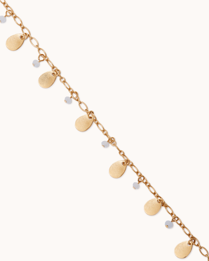 Beaded Disc Charm Bracelet