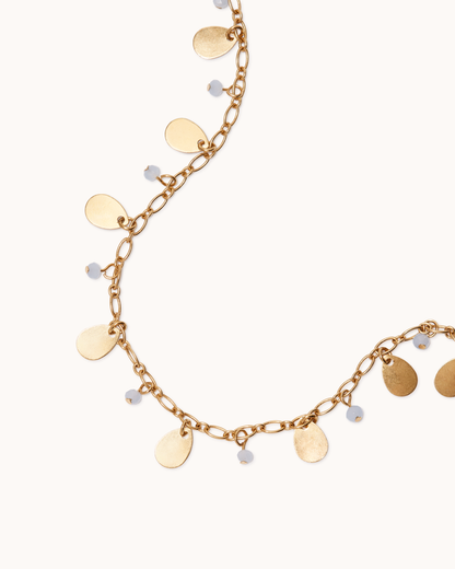 Beaded Disc Charm Bracelet