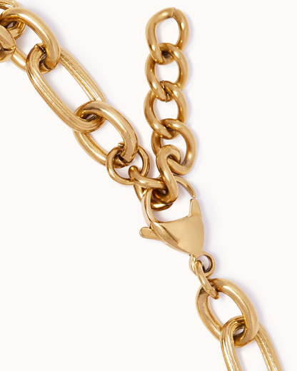 Chunky Disc & Pearl Charm Bracelet