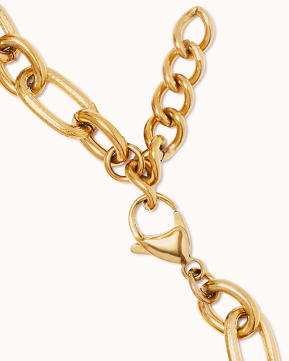 Chunky Charm Bracelet in Brown
