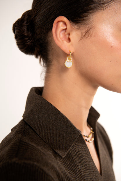 Double Charm Hoops