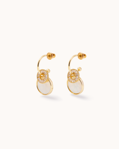 Double Charm Hoops