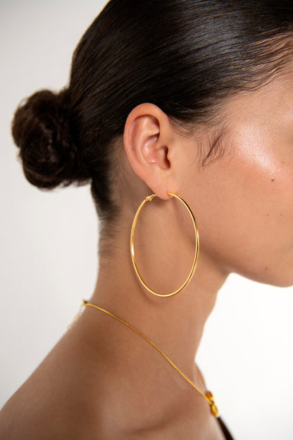 Large Hoops in Gold