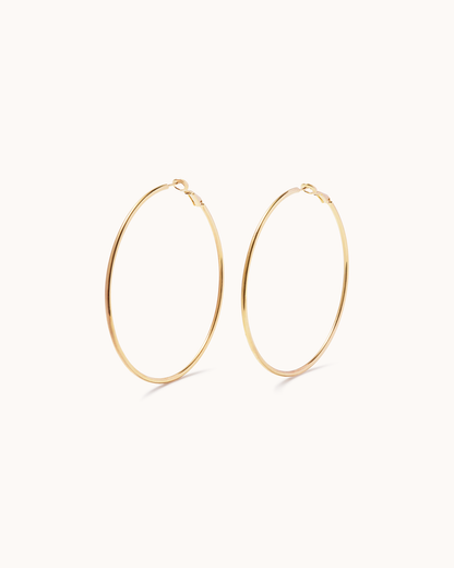 Large Hoops in Gold