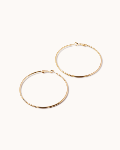 Large Hoops in Gold
