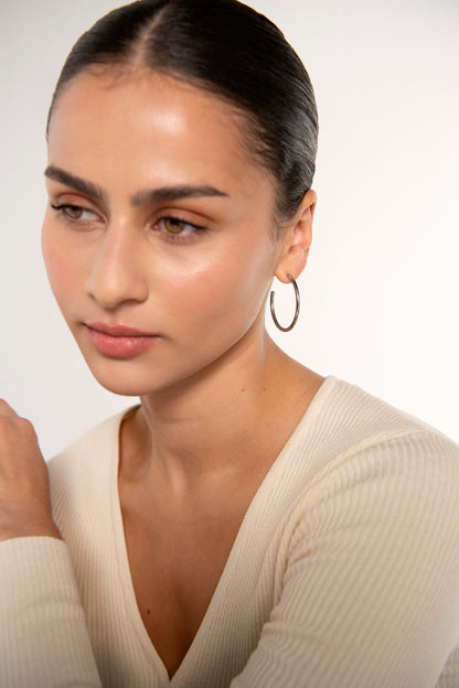 Large Hoops in Silver