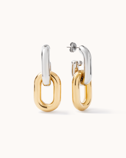 Mixed Link Drop Earrings