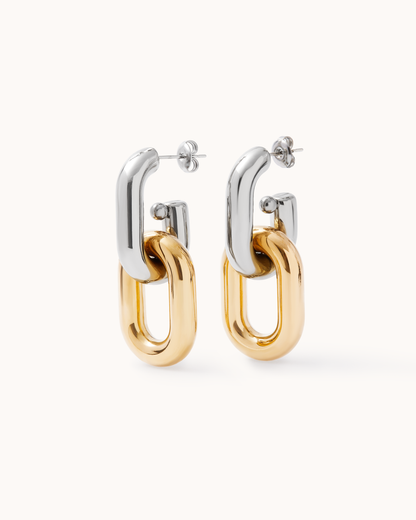 Mixed Link Drop Earrings