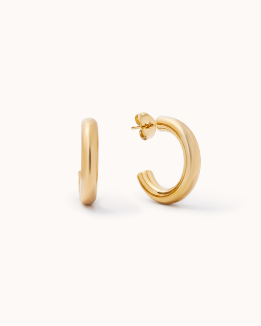 Chunky Small Hoops in Gold