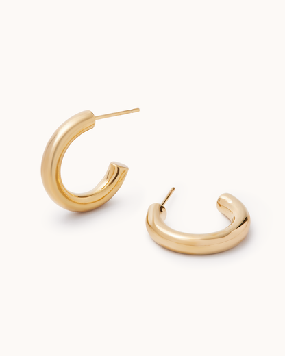 Chunky Small Hoops in Gold