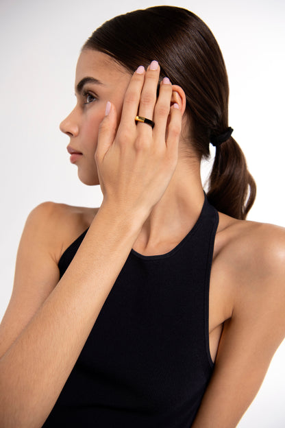 Square Enamel Ring
