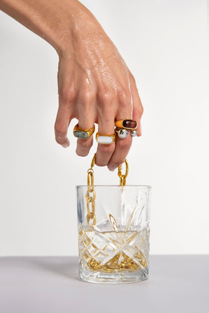 Chunky Tiger's Eye Ring in Brown