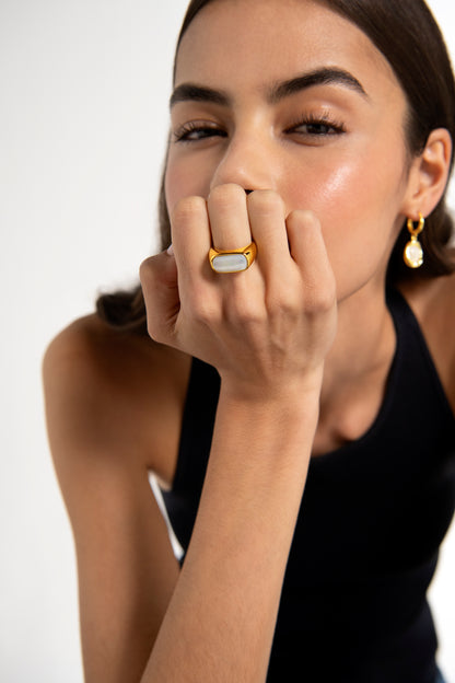 Chunky Moonstone Ring