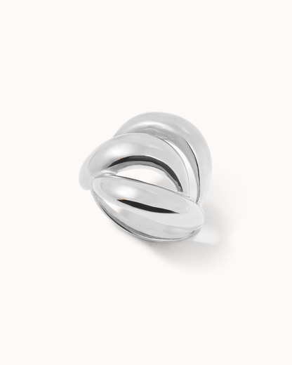 Twist Wrap Ring in Silver