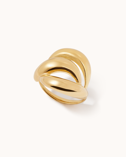 Twist Wrap Ring in Gold