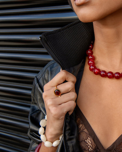 Resin & Crystal Ring