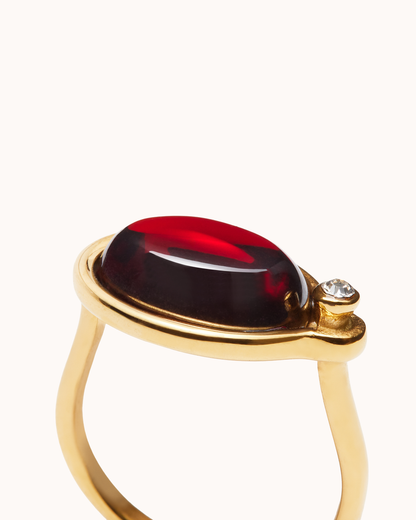 Resin & Crystal Ring