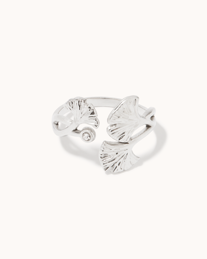 Flat Leaf Open Ring