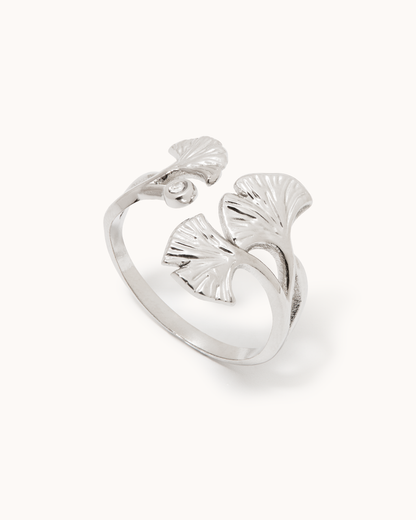 Flat Leaf Open Ring