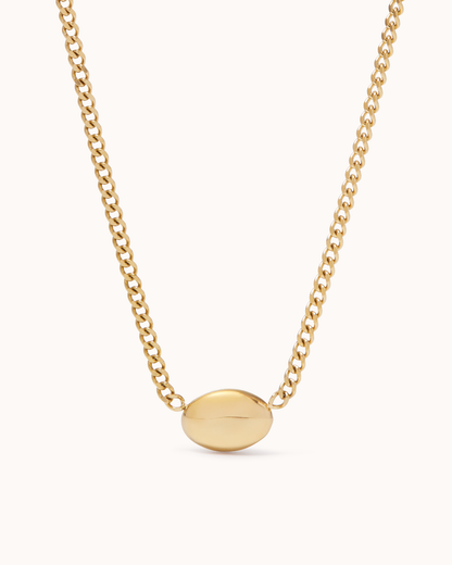 Small Oval Pendant Necklace