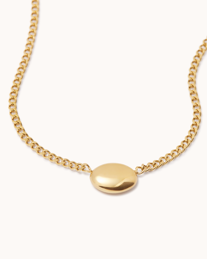 Small Oval Pendant Necklace