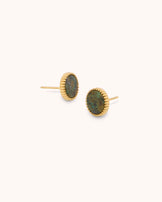 Semi-Precious Stone Studs in Gold