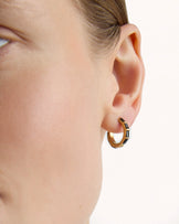 Waterproof Cubic Zirconia Huggies in Gold