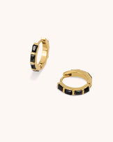 Waterproof Cubic Zirconia Huggies in Gold