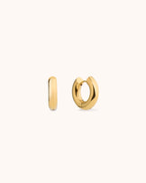 Waterproof Chunky Round Hoops in Gold