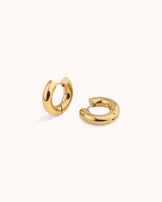 Waterproof Chunky Round Hoops in Gold