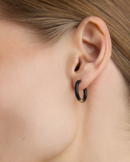 Waterproof Black Enamel Huggies