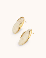 Semi-Precious Stone Studs in Cream