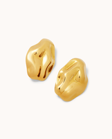 Waterproof Molten Stud Earrings in Gold