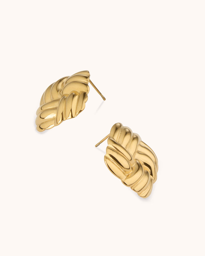 Waterproof Knot Studs in Gold