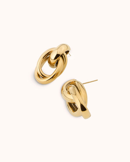 Waterproof Multi Oval Link Studs in Gold