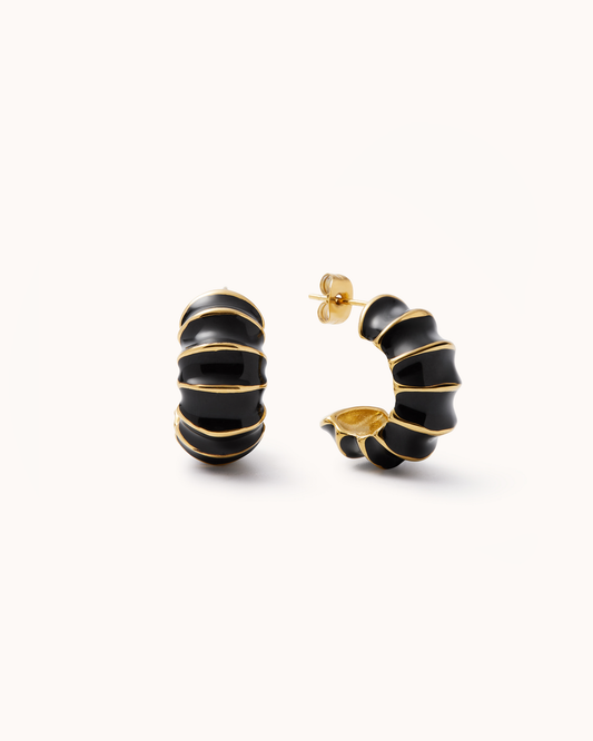 Bamboo Enamel Hoops