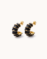 Bamboo Enamel Hoops