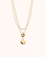 Waterproof Multi-Chain Molten Necklace in Gold