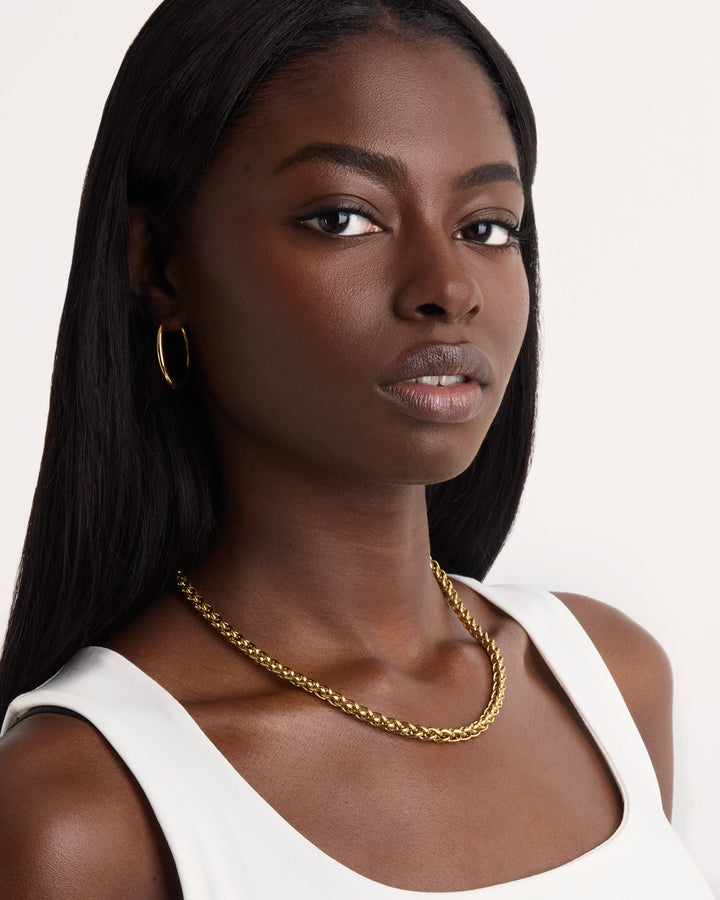 Waterproof Chunky Chain Necklace in Gold