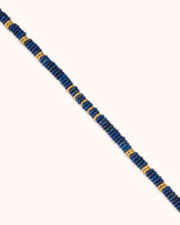 Waterproof Oval Beaded Necklace in Gold