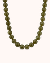 Waterproof Chunky Beaded Necklace in Green