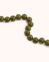 Waterproof Chunky Beaded Necklace in Green