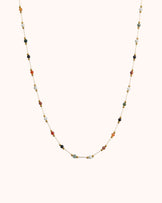 Semi-Precious Beaded Necklace in Brown